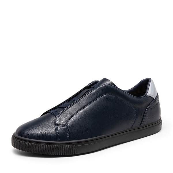 Men's Fashionable Low-Top Sneakers - DARK BLUE -  0